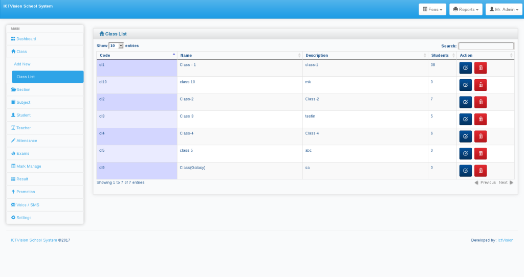 class list ictschool